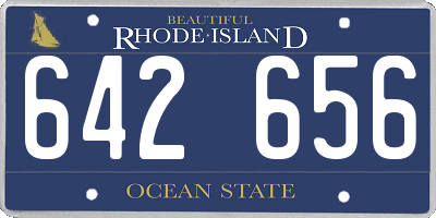 RI license plate 642656