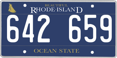 RI license plate 642659