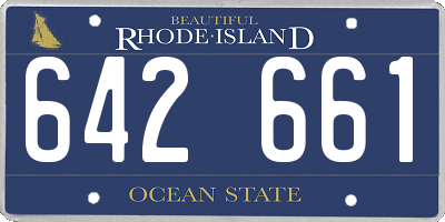 RI license plate 642661