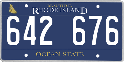 RI license plate 642676
