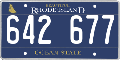 RI license plate 642677