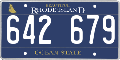 RI license plate 642679