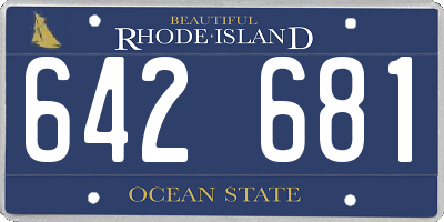 RI license plate 642681