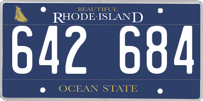 RI license plate 642684