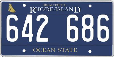 RI license plate 642686