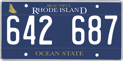 RI license plate 642687