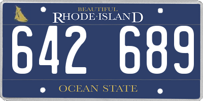RI license plate 642689