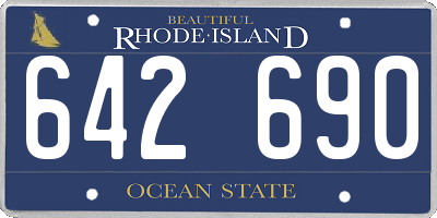 RI license plate 642690