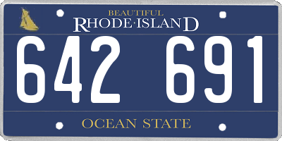 RI license plate 642691