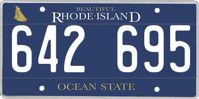 RI license plate 642695