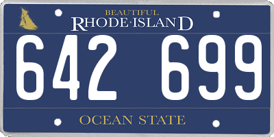 RI license plate 642699