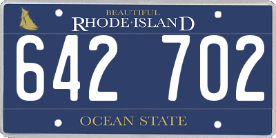 RI license plate 642702