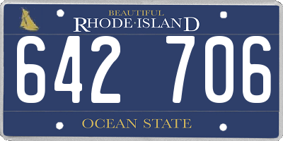 RI license plate 642706