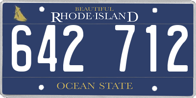RI license plate 642712