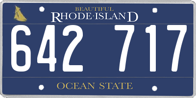 RI license plate 642717