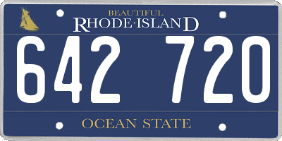 RI license plate 642720