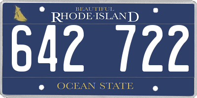 RI license plate 642722