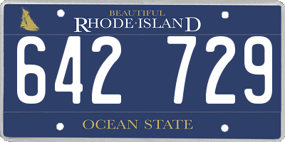 RI license plate 642729