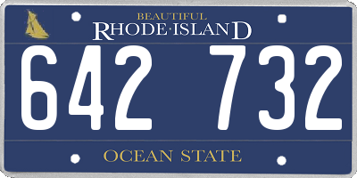 RI license plate 642732