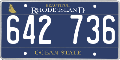 RI license plate 642736