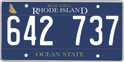 RI license plate 642737