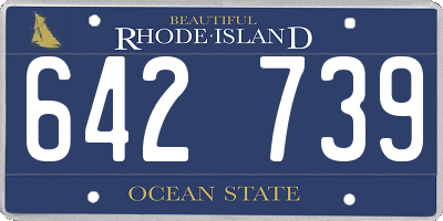 RI license plate 642739