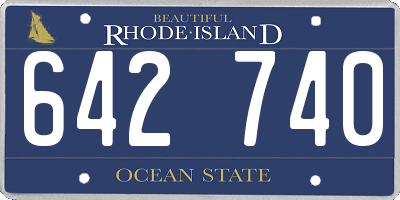 RI license plate 642740