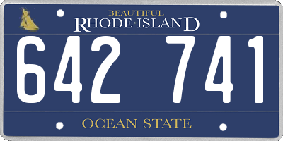 RI license plate 642741