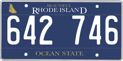 RI license plate 642746