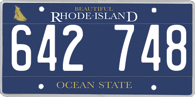 RI license plate 642748