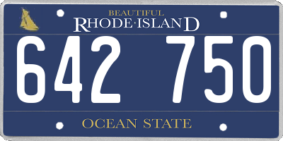 RI license plate 642750
