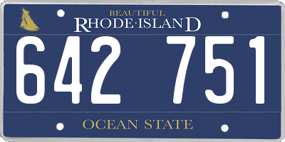 RI license plate 642751