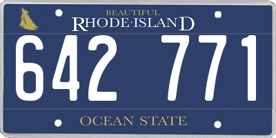 RI license plate 642771