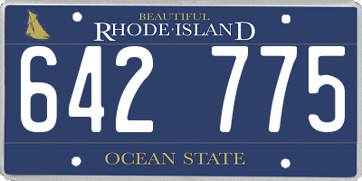 RI license plate 642775