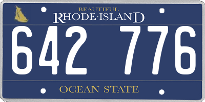 RI license plate 642776