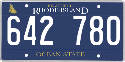 RI license plate 642780