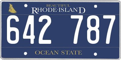RI license plate 642787