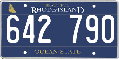 RI license plate 642790