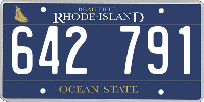 RI license plate 642791