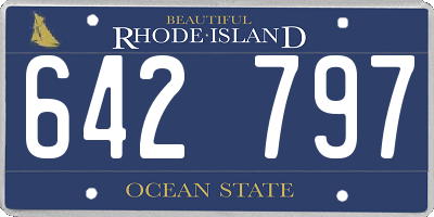 RI license plate 642797