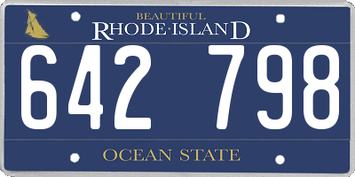 RI license plate 642798