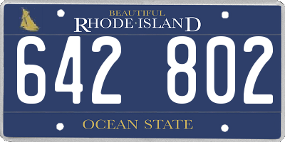 RI license plate 642802
