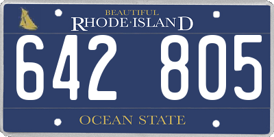 RI license plate 642805