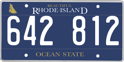RI license plate 642812