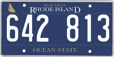 RI license plate 642813