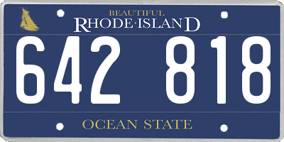 RI license plate 642818