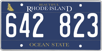 RI license plate 642823