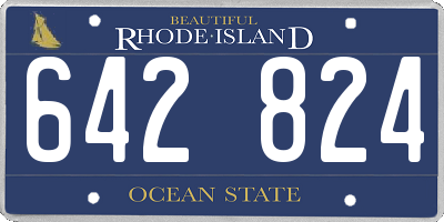 RI license plate 642824