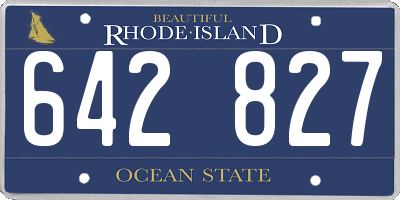 RI license plate 642827