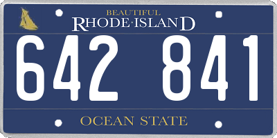 RI license plate 642841